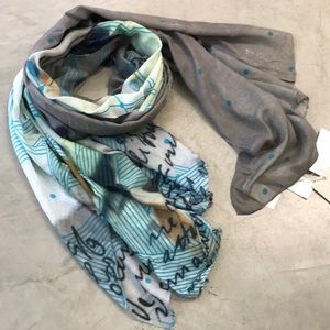Liebeskind Scarf Geisha Print Modal Blue Neon